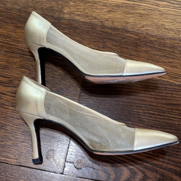 Stunning YSL Metallic Gold Mesh Heel size 9 - Picture 4 of 13
